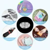 30 Pairs 7/10/15mm Plastic Sew-on Snap Buttons Invisible Snap Fasteners Buttons Round Clear Press Button for Sewing Clothing DIY 6