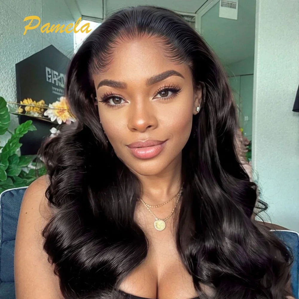 Lagos Hairline Wig 13x4 Invisible Lace Frontal Wig 250 Density Loose Deep Wave Human Hair Glueless Wigs Preplucked Pre-bleached