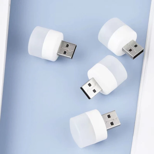 Lampe LED USB Portable, petit livre, Protection, lumière de lecture, prise  USB, chargeur pour ordinateur Portable, lampe de bureau - AliExpress