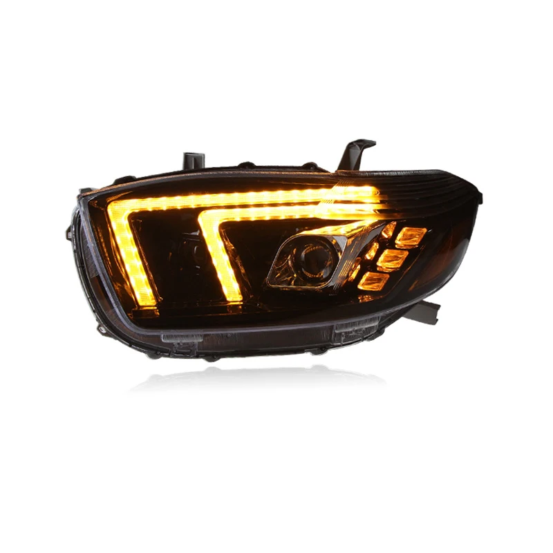

LED Headlight For Toyota Highlander Kluger Head Lights Front Lamps 2007-2011 Year Sequential Dynamic DRLDaytime Running