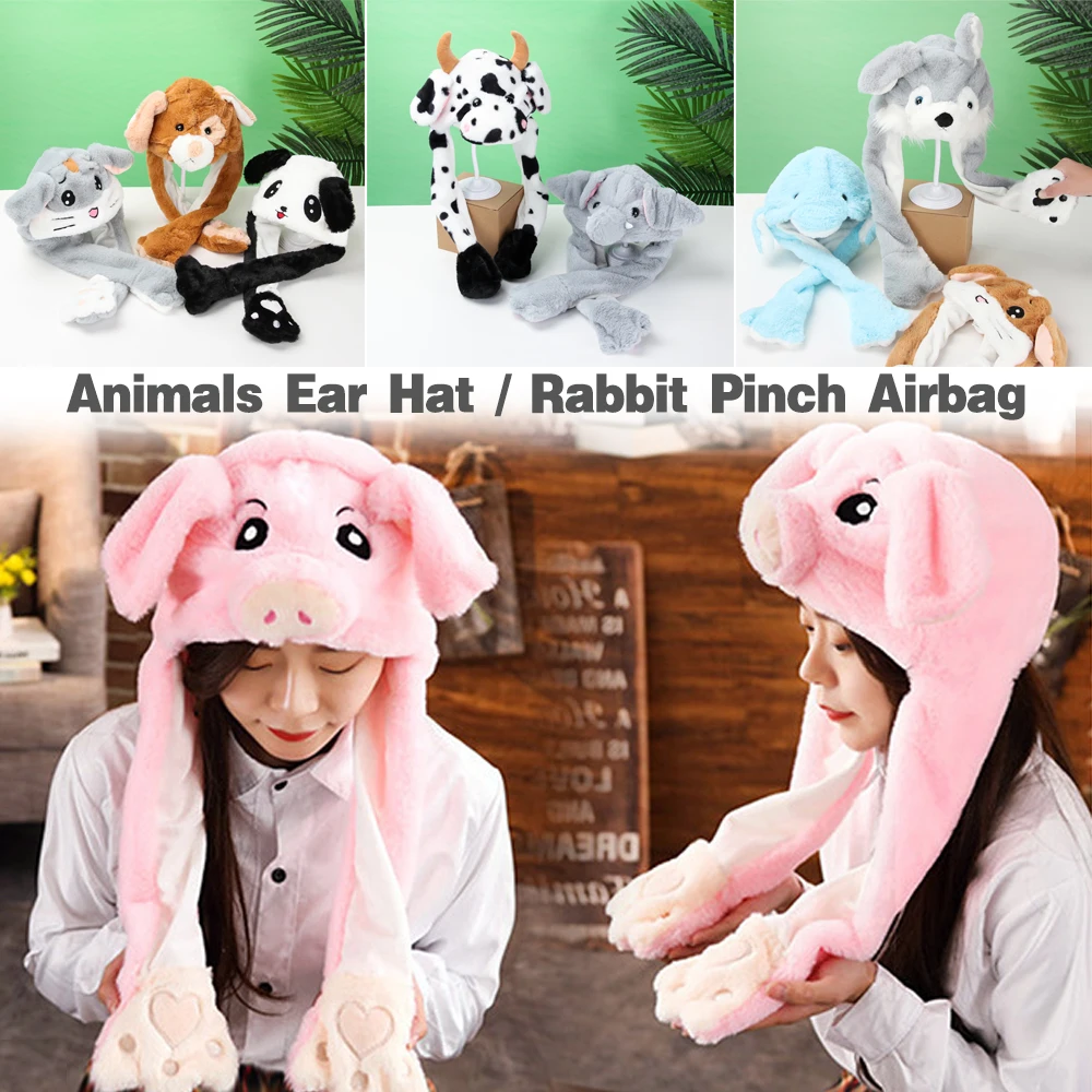 Faux Fur Animal Ear Warm Winter Hat for Kids and Adults