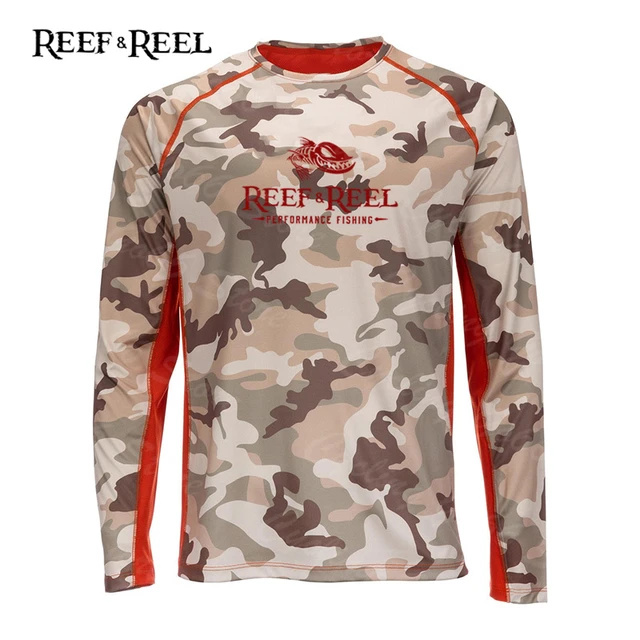 REEF & REEL Fishing Clothes Men Long Sleeve Crewneck Sweatshirt