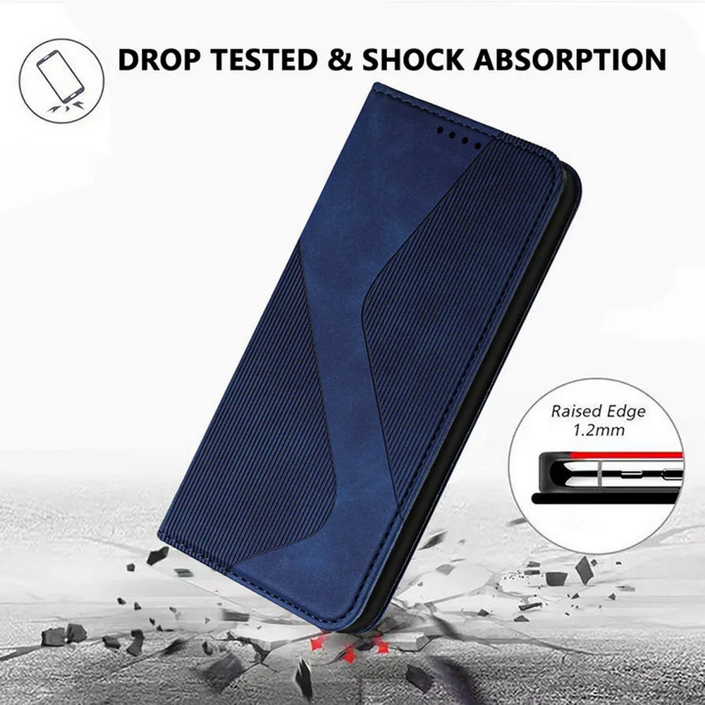 Magnetic Luxury Leather Book Wallet Case