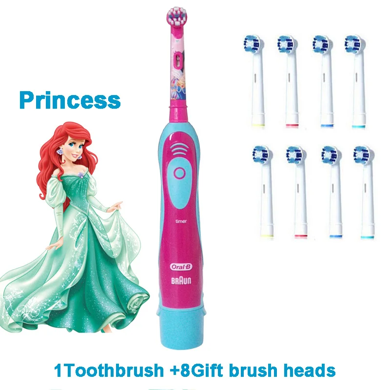 Children's Electric Toothbrush - Gentle Bristles, Waterproof Design, Built-In Timer, and Extra Brush Head Refill