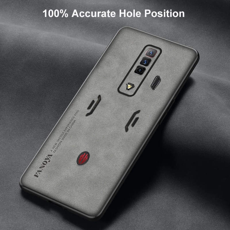 ZTE Nubia Red Magic 7 7S 6 6S Pro 커버 용 고급 가죽 케이스 RedMagic 6 7 Pro Coque 용 실리콘 전체 보호 전화 케이스