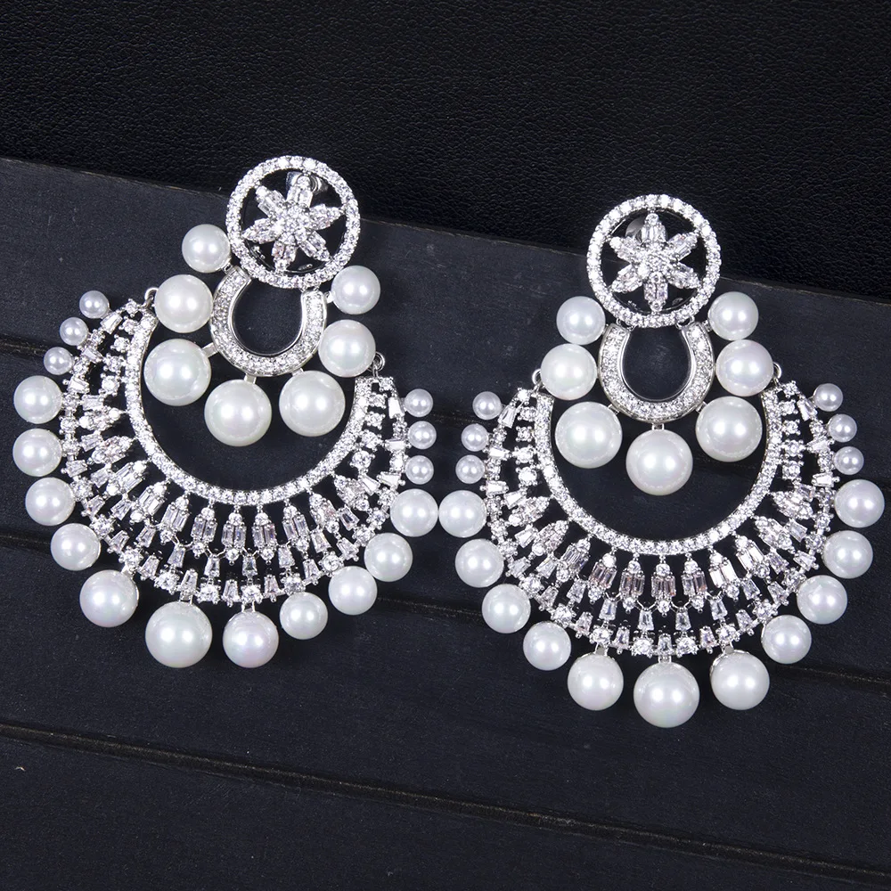 Classic Women's 18K Gold Earrings Turkey Bijoux Vintage Bohemia Pearl Beaded Tassel Earrings Ethnic Tribe Indian Jewelry