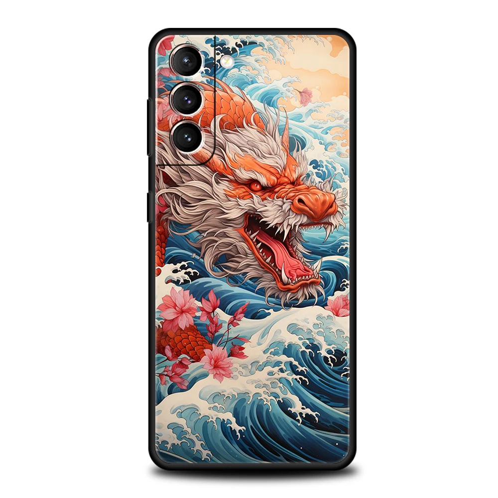 Cartoon Dragon Hülle für Samsung Galaxy S24 S23 S22 S20 S21 FE Ultra S24 S23 S10 S10E S9 S8 Plus 5G Silikon Handyhülle Capa Bag – Detail 2