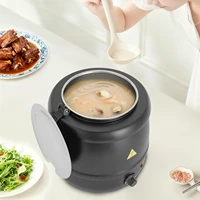 Casserole électrique pour soupe 400W, 10L, chauffe-soupe de cuisine, pot chauffe-aliments avec couvercle 35-80 ° C Pour sauces, boissons 1