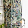 Living Dining Room Bedroom Oil Painting American Retro Printing Abstract Light Luxury Cotton Linen Pastoral Curtains 4