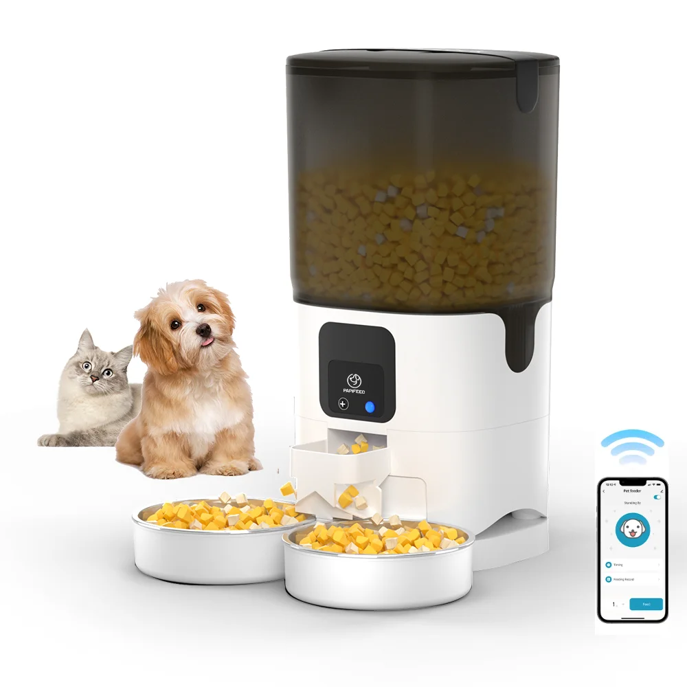 7L WiFi Video Smart Automatische Pet Feeder Katzen Hunde Futter Spender Mit Kamera Recorder Timing Quantitative Edelstahl Schüssel