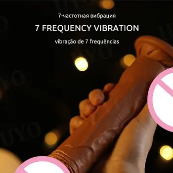 big dildo vibrator rechargeable penis artificial telescopic swing heating silicone dildos remote control vibrators for women UYO 5