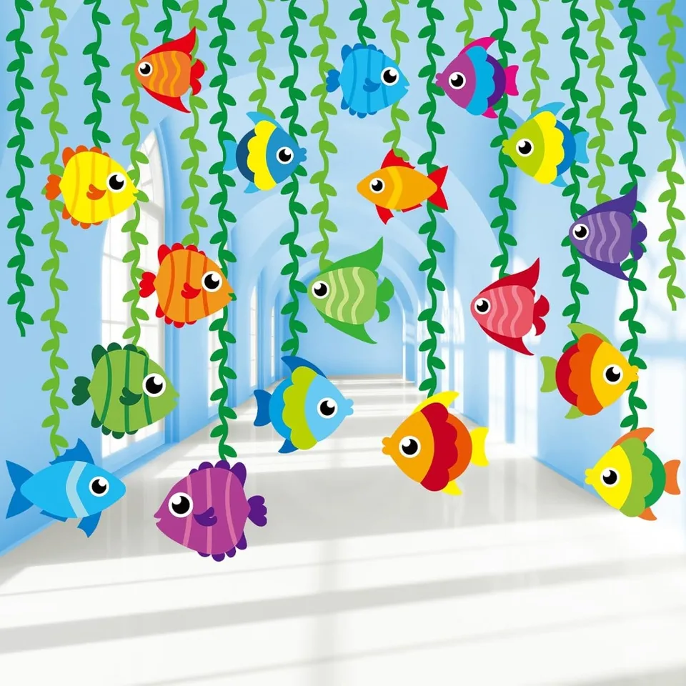 Tropical Fish Garland Kit Ocean Party Decorations