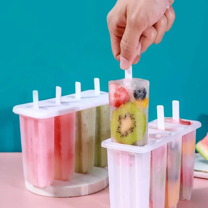 4popsicle Mold With Cover Mold Ice Cream Mold Popsicle Molds Diy Ice