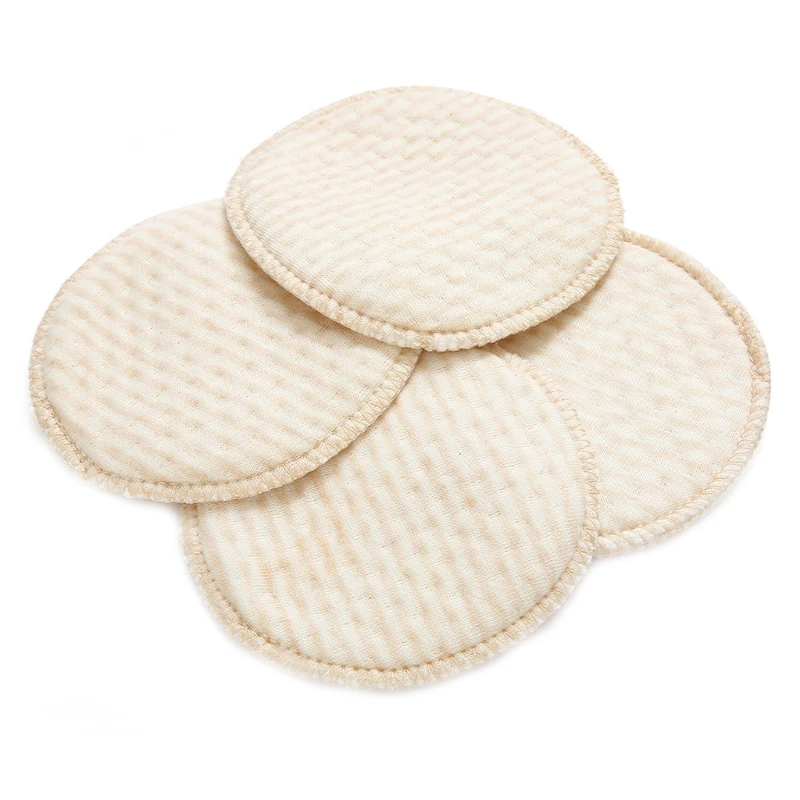 

4pcs Anti-overflow Breast Pads Absorbency Soft Breathable Cotton Pads for Mommy