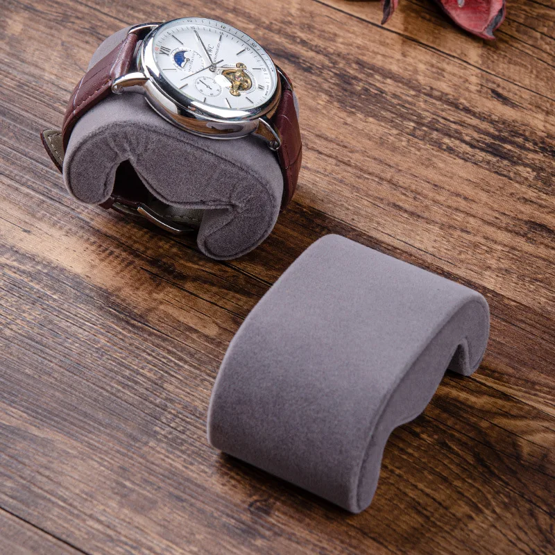 Soft Velvet Watch Pillow Shrinkable Portable Luxury Premium Wrist Watch Display Holder Professional Watches Box Accessories
