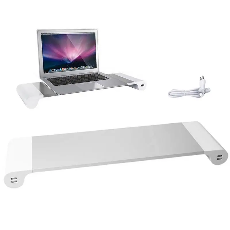 USB-Monitor-Stand-Riser-Aluminum-Alloy-Computer-Monitor-Dock-Base ...