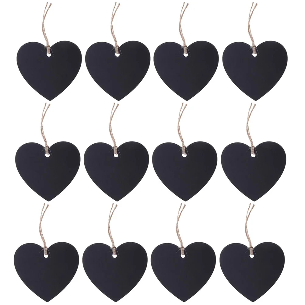 Unfinished Blank Wooden Heart Shape Label Price Display Tags DIY Price Wooden Label DIY Double-Sided Blackboard Home Decor shelftop tags cube tagy number pricing label for merchandising price display