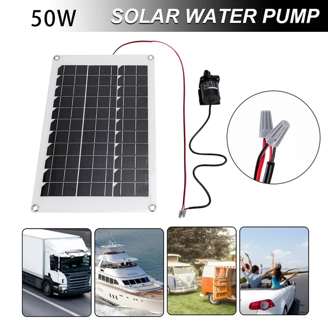 Kefe Nélküli Napenergia -Szivattyú Dc 12 V -Os Merülő Szivattyú Napelemes Panel Elektromágneses Kétéltű Kerti Akvárium Vízszivattyú - Image 5