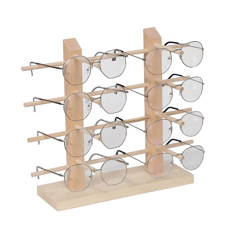 Solid Wood Glasses Display Rack Storage Rack Display Decorative Props Jewelry Holder Sunglasses Myopic Glasses Rack Home Storage 6