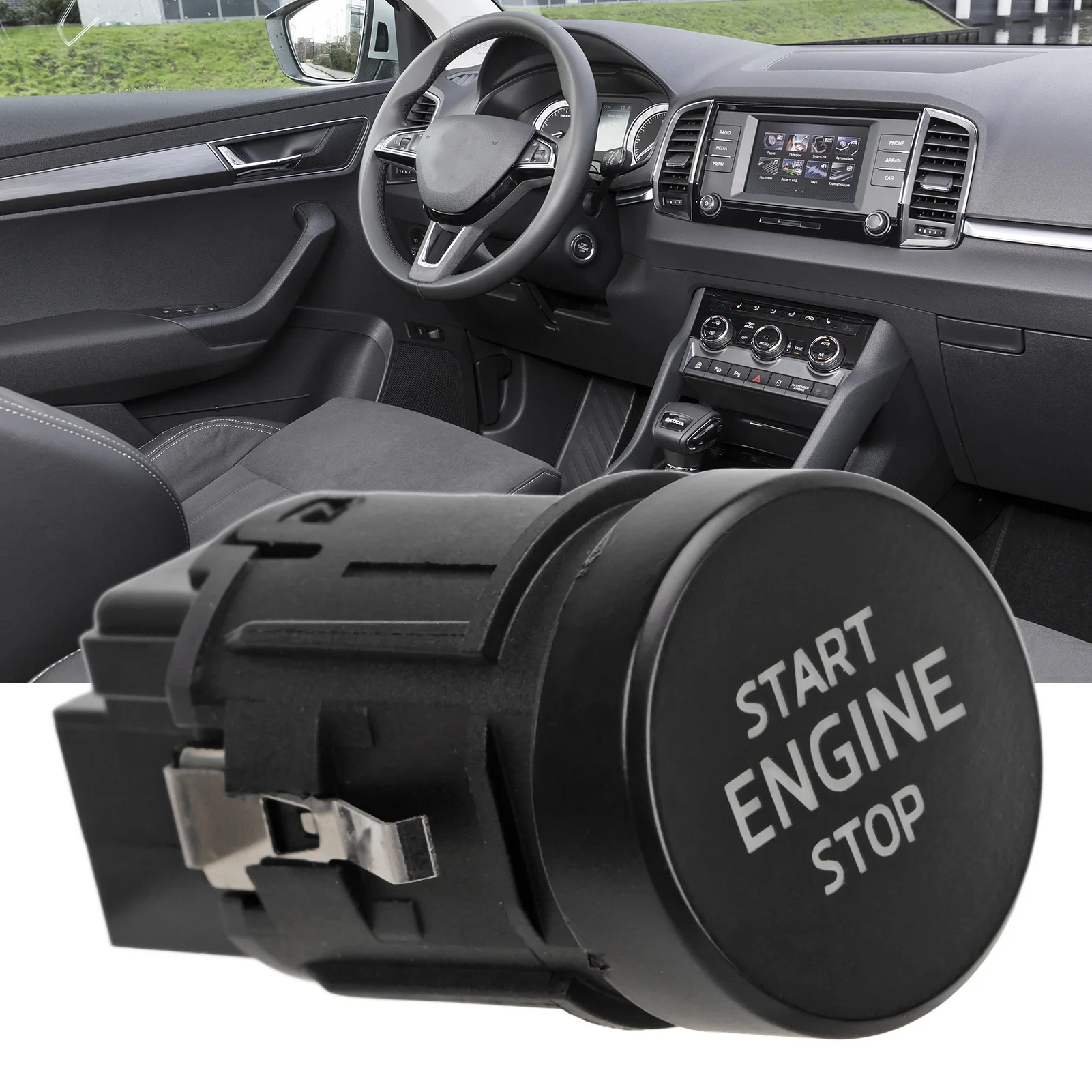 

Кнопка переключателя запуска и остановки двигателя 3V0905217, быстрый отклик для Karoq Kodiaq Octavia Scala