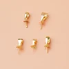 NYMPH Fine Jewelry 18k Gold Necklace Pendant Acessories Genunie Au750 DIY Earrings Findings high polished Charm