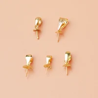 NYMPH  Fine Jewelry 18k Gold  Necklace Pendant Acessories   Genunie Au750 DIY  Earrings Findings high polished Charm