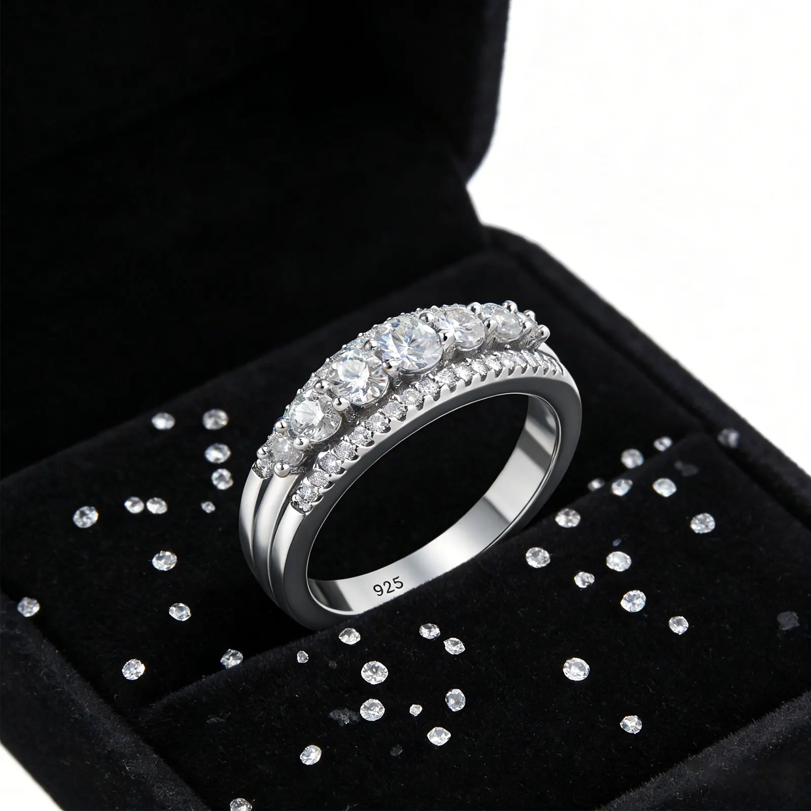 Newshe Luxury Moissanite Wedding Rings for Women Original 925 Sterling Silver Eternity Band Engagement Ring Fine Jewelry 11 Sa57e8007b713451ab5175056769c2926L