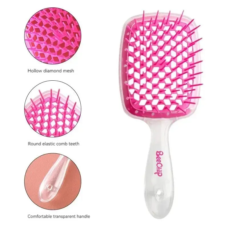 Hair Brush Hair Smoothing Honeycomb Curved Cutout Used For Styling Combing Massaging Scalp