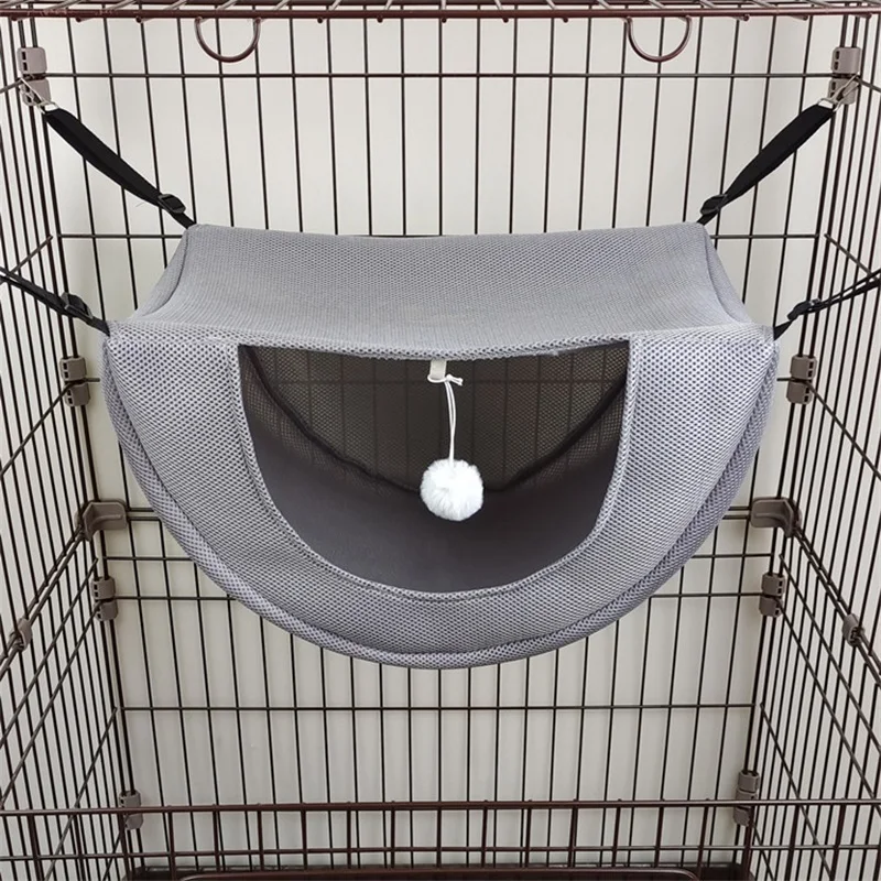 Cat Hammock Pet Cage Hanging Bed Breathable Mesh Cozy Kitten Hamster Sleeping House For Small Animal Guinea Pig Machine Washable
