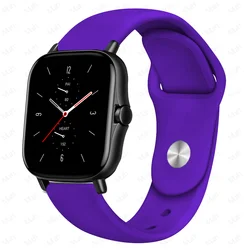 Versatile Silicone Sport Wristband - 20mm/22mm Adjustable Strap for 22mm watch band (Deep purple 11)