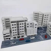 1/150 Scale Diorama Building Models City Street View Building Model Railway Layout Scene Display Model Collection Gift Toy 2