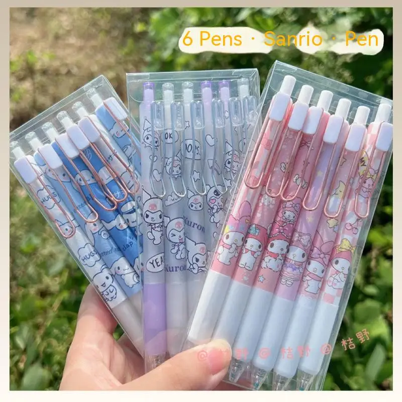 

Sanrio Gel Pen 12pcs Black 0.5mm Primary And Secondary School Students Black Press The Signature Pen School Office Stationery