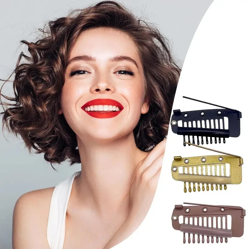 Hair Extension Clips 10-Teeth Snap-Comb Wig Clips With Rubber For Hair  Extension Hair Snap Clips Weave Toupee Clips Styling Tool - AliExpress