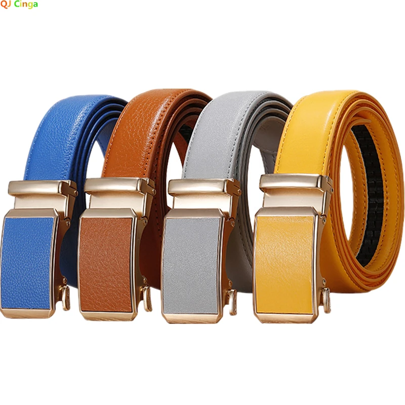 Mens Belt Toothless Automatic Buckle Belt Men and Women Universal Casual Belt