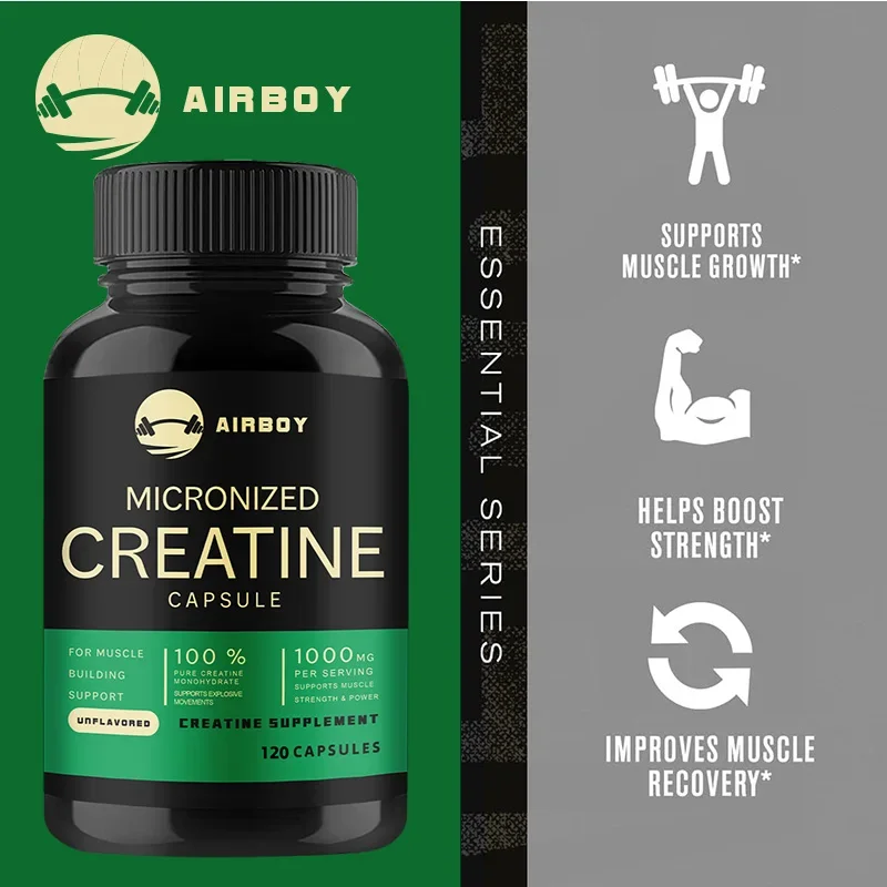 Micronized Creatine Capsules for Muscle Endurance Build Muscle & Enhance Performance creatine monohydrate capsule