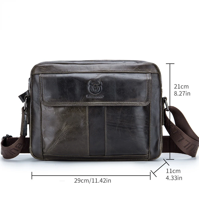 Genuine Leather Men Crossbody Bag Designer Casual Small Messenger Bag Sling Shoulder Bag Male Travel Handbag Large Capacity