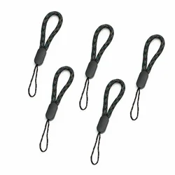 Hand Wrist Lanyard Set - Short Grip Straps for Keys and Flash Drives (5pcs - Green)
