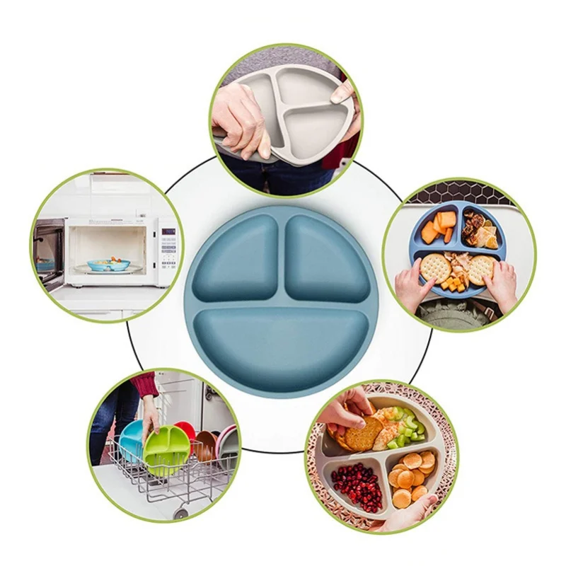 8PCS BPA Free Silicone Feeding Set for Children Toddlers