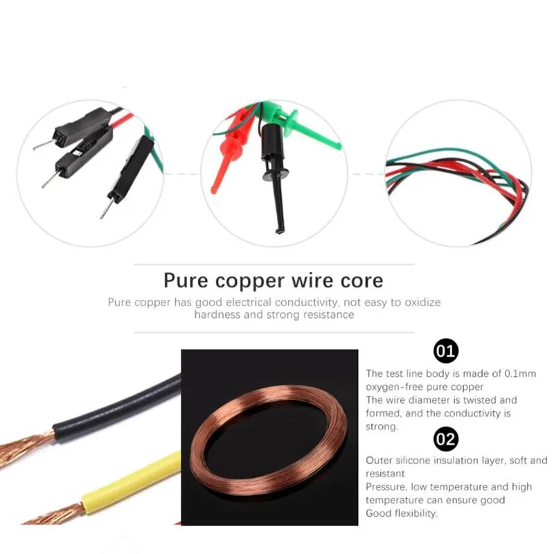 Test hook male female head Dupont line transistor tester hook For electrical type test clip instrumentation test clip