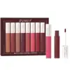 Matte Liquid Lipstick Set 8 Pieces Waterproof Non Transfer Lip Glaze Long Wearing Smudge Proof Lip Gloss