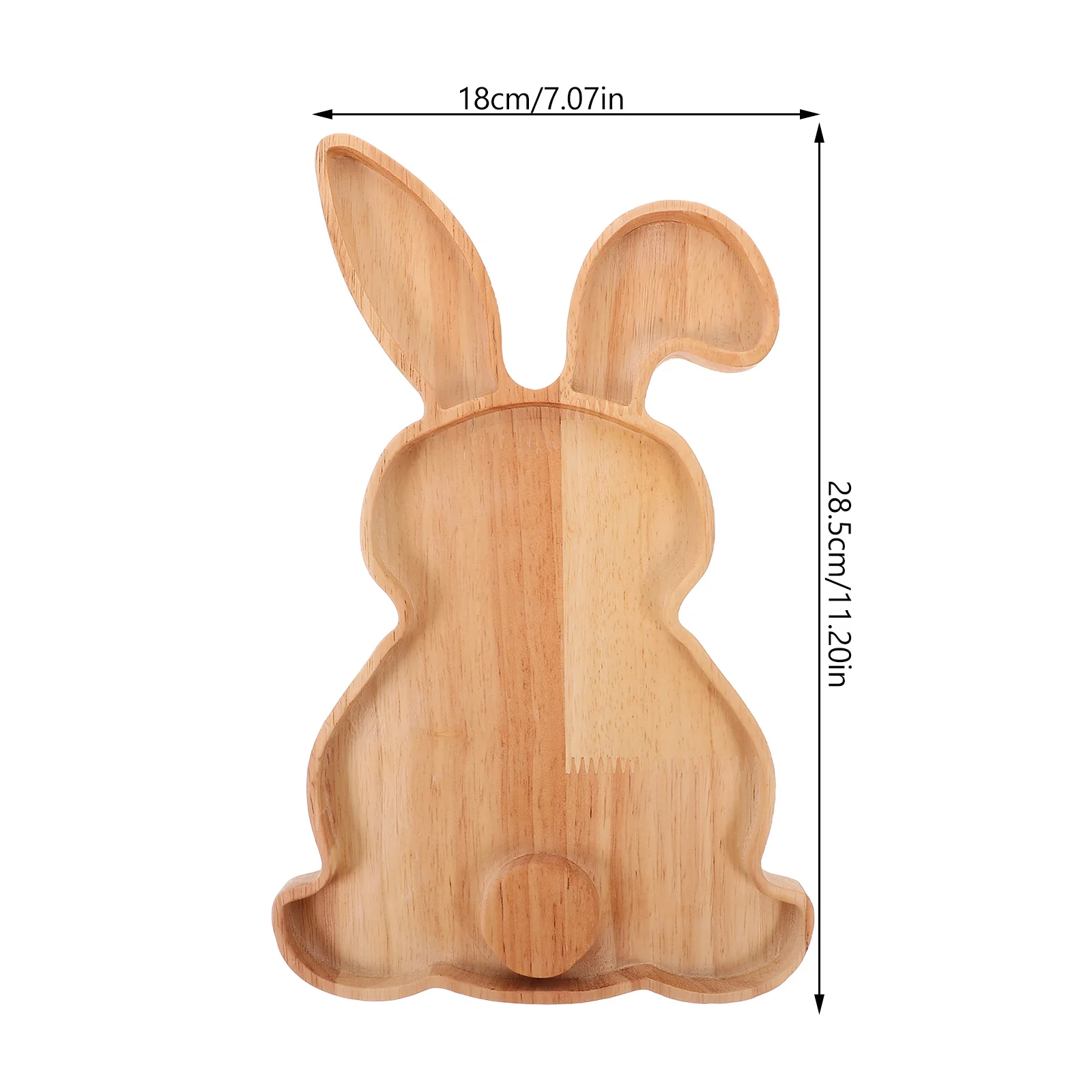 Easter Farmhouse Fruit Holder Decorative Bunny Tray Wood Dessert Cupcake Serving Plate Easter Bunny Plate 5