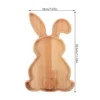 Easter Farmhouse Fruit Holder Decorative Bunny Tray Wood Dessert Cupcake Serving Plate Easter Bunny Plate 5