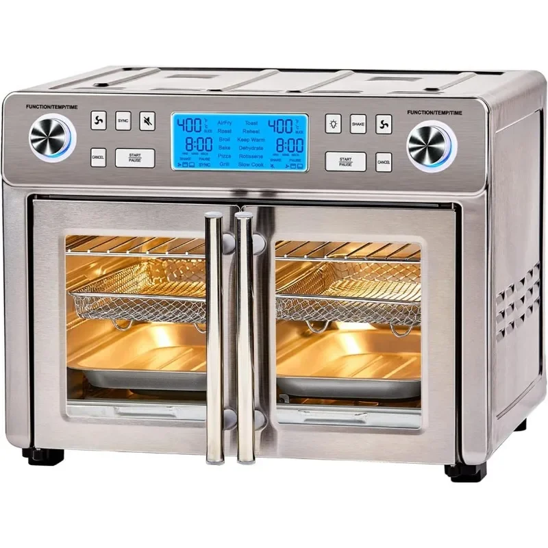 Emeril Lagasse 26 QT Extra Large Air Fryer, Convection Toaster Oven with French Doors, Stainless Steel 6