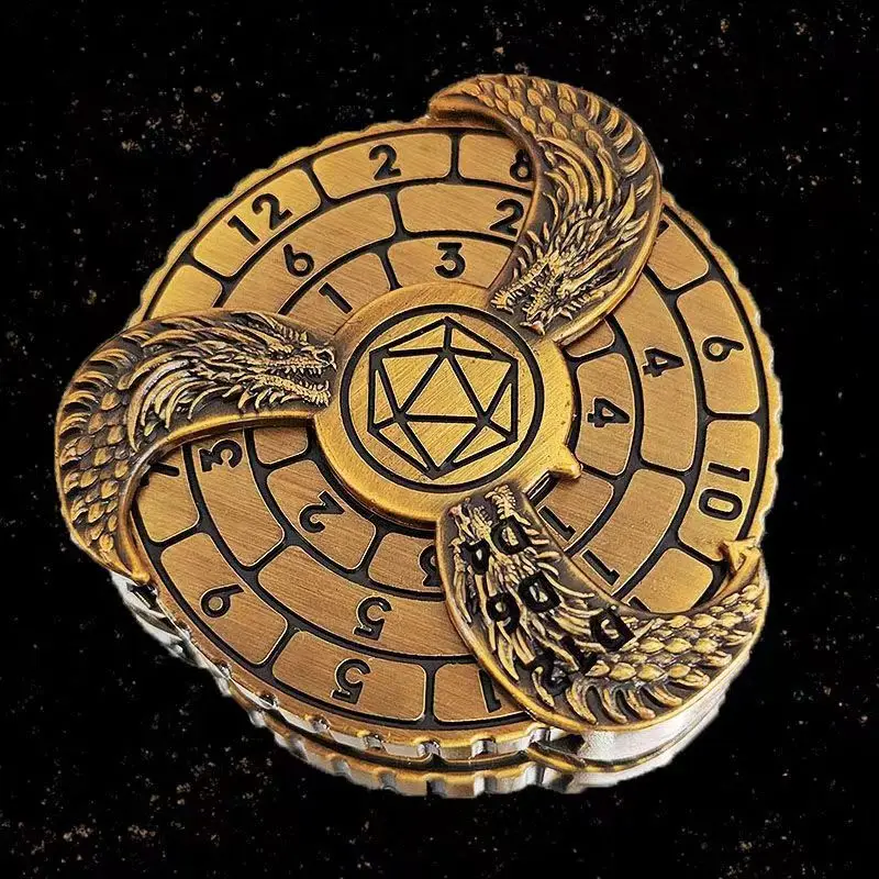 7 in 1 Metal Roulette Dice for Rpg players. role playing games accessories dnd dice, rpg dice Gyro Dice