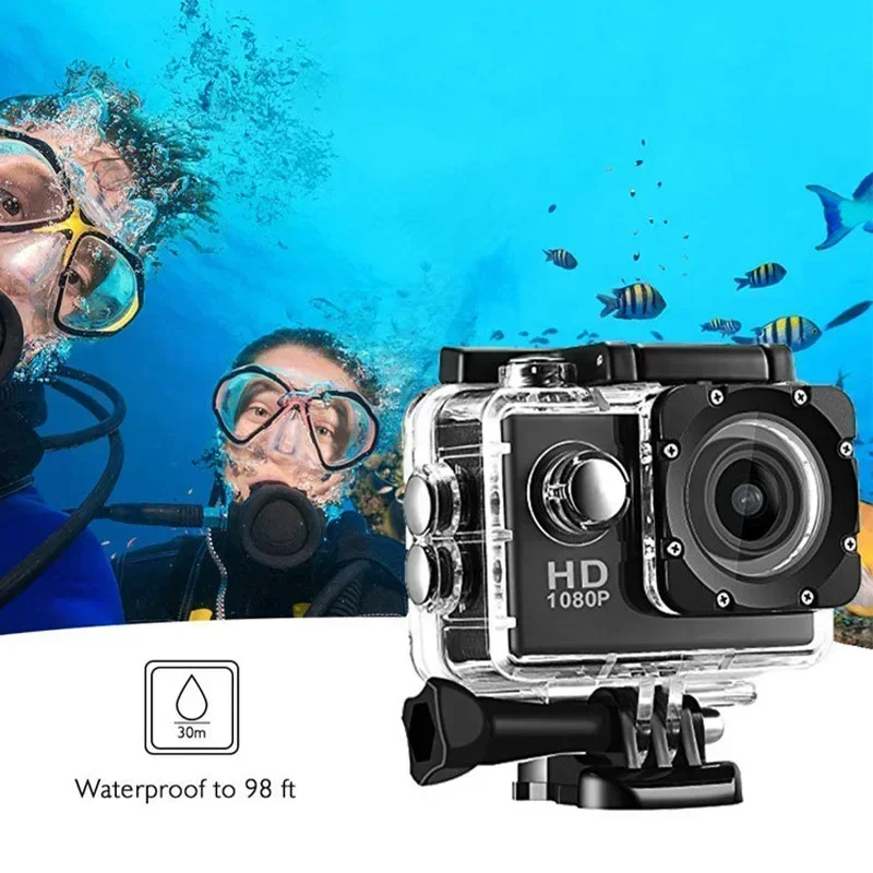 Camera impermeable Full HD 1080P, videocámara deportiva de 2,0 pulgadas, DV Go Car Cam Pro...