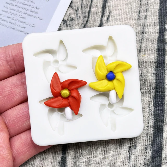 Szélmalom Alakú Szilikon Cukrász Penész Gyantakészlet Cupcake Sütő Fondant Sütemény Díszítő Szerszámok