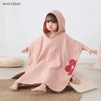 Cartoon Baby Bath Towel Microfiber Cotton Hooded Beach Towel Newborn Cape Towels Soft Poncho Kids Bathing Stuff Infant Washcloth