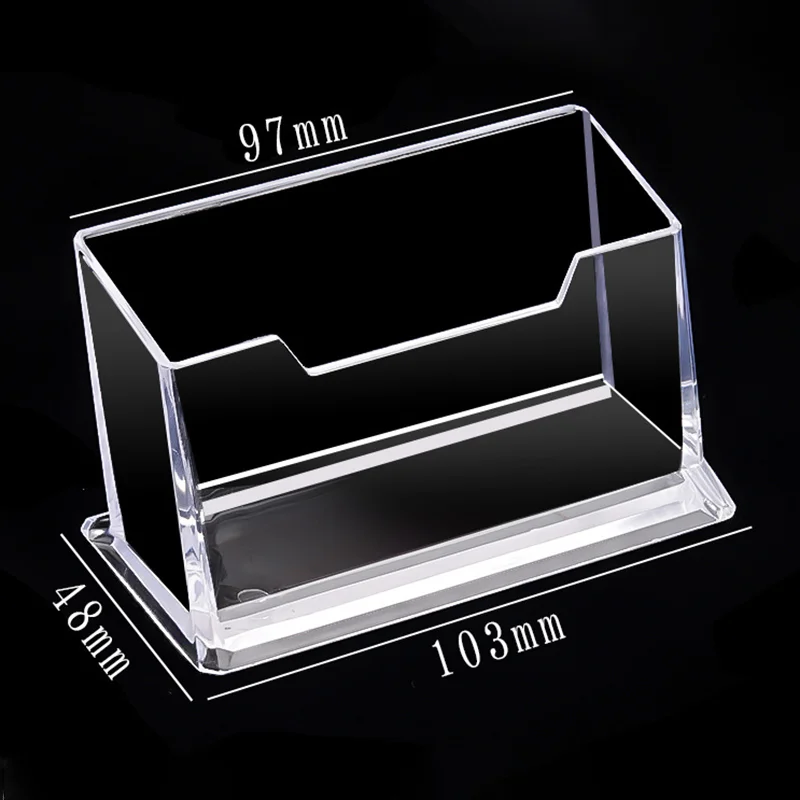 Business Card Holder Rack Card Box Display Stand Name Storage Clear Desk Shelf Box Simple Convenient Storage