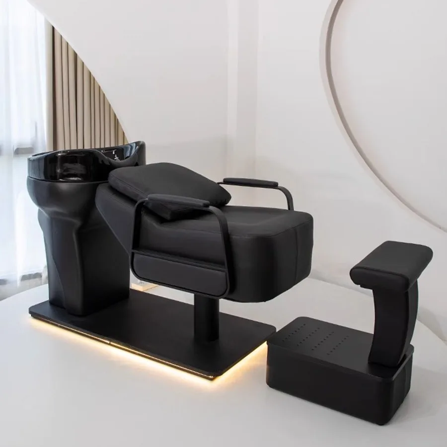 Barber Equipment Shampoo Chair Basin Stylist Luxury Washing Hair Bed Shampoo Chair Reclining Mobile Potable Cadeiras Salon Chair