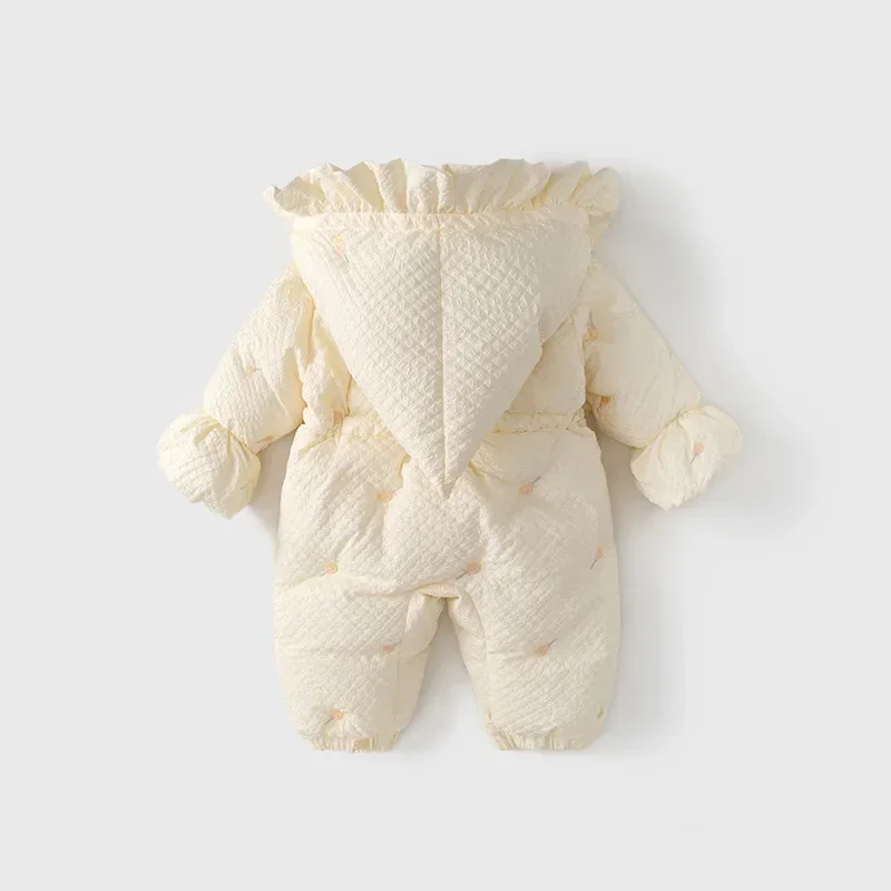 Bodysuits Coats for Infants Newborns Baby Jumpsuit Jacket Girls Hoodied Rompers Children Winter Clothes Birthday Kids Outerwears